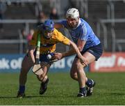 12 March 2017; Podge Collins of Clare in action against Dómhnall Fox of Dublin during the Allianz Hurling League Division 1A Round 4 match between Clare and Dublin at Cusack Park in Ennis, Co. Clare. Photo by Ray McManus/Sportsfile