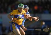 12 March 2017; Aaron Shanagher of Clare in action against Eoghan O'Donnell of Dublin during the Allianz Hurling League Division 1A Round 4 match between Clare and Dublin at Cusack Park in Ennis, Co. Clare. Photo by Ray McManus/Sportsfile