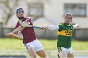 12 March 2017; Shane Maloney of Galway in action against Sean Weir of Kerry during the Allianz Hurling League Division 1B Round 4 match between Kerry and Galway at Austin Stack Park in Tralee, Co. Kerry. Photo by Diarmuid Greene/Sportsfile