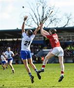 12 March 2017; Maurice Shanahan of Waterford in action against Damian Cahalane of Cork during the Allianz Hurling League Division 1A Round 4 match between Waterford and Cork at Walsh Park in Waterford. Photo by Stephen McCarthy/Sportsfile