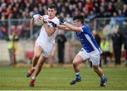 12 March 2017; Padraig McNulty of Tyrone in action against Gerard Smith of Cavan  during the Allianz Football League Division 1 Round 3 Refixture match between Tyrone and Cavan at Healy Park in Omagh, Co. Tyrone. Photo by Oliver McVeigh/Sportsfile