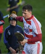 12 March 2017; Anthony Nash of Cork after being congratulated by a young Waterford supporter following the Allianz Hurling League Division 1A Round 4 match between Waterford and Cork at Walsh Park in Waterford. Photo by Stephen McCarthy/Sportsfile