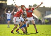 12 March 2017; Maurice Shanahan of Waterford in action against Mark Coleman, left, and Mark Ellis of Cork during the Allianz Hurling League Division 1A Round 4 match between Waterford and Cork at Walsh Park in Waterford. Photo by Stephen McCarthy/Sportsfile