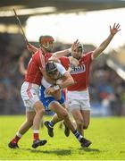 12 March 2017; Maurice Shanahan of Waterford in action against Mark Coleman, left, and Mark Ellis of Cork during the Allianz Hurling League Division 1A Round 4 match between Waterford and Cork at Walsh Park in Waterford. Photo by Stephen McCarthy/Sportsfile