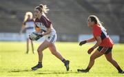 12 March 2017; Eimear Scally of UL in action against Orlagh Farmer of UCC during the O'Connor Cup Final match between University of Limerick and University College Cork at Elverys MacHale Park in Castlebar, Co. Mayo. Photo by Brendan Moran/Sportsfile