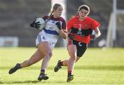 12 March 2017; Aisling McCarthy of UL in action against Marie Ambrose of UCC during the O'Connor Cup Final match between University of Limerick and University College Cork at Elverys MacHale Park in Castlebar, Co. Mayo. Photo by Brendan Moran/Sportsfile