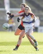 12 March 2017; Shauna Molloy of UL in action against Libby Coppinger of UCC during the O'Connor Cup Final match between University of Limerick and University College Cork at Elverys MacHale Park in Castlebar, Co. Mayo. Photo by Brendan Moran/Sportsfile