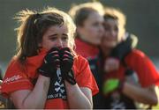 12 March 2017; A dejected Marie O'Callaghan of UCC after the O'Connor Cup Final match between University of Limerick and University College Cork at Elverys MacHale Park in Castlebar, Co. Mayo. Photo by Brendan Moran/Sportsfile