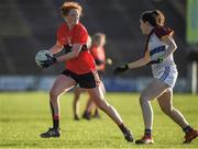 12 March 2017; Niamh Cotter of UCC in action against Emma Needham of UL during the O'Connor Cup Final match between University of Limerick and University College Cork at Elverys MacHale Park in Castlebar, Co. Mayo. Photo by Brendan Moran/Sportsfile