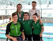 12 March 2017; Representing Ireland  from left, Patrick Flanagan, Ellen Keane, with (centre) James Scully, Barry McClements and Nicola Turner, during day 2 of the first Para Swimming World Series meet in Copenhagen. Five Irish swimmers are competing this weekend amongst 122 athletes from nineteen countries. The Para Swimming World Series will take in five countries across Europe and the Americas between March-July bringing together some of the best competitions on the global calendar. Photo by Lars Thomsen/Sportsfile