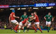 10 March 2017; Rob Kearney of Ireland is tackled by Alun Wyn Jones, left, and Rob Evans of Wales during the RBS Six Nations Rugby Championship match between Wales and Ireland at the Principality Stadium in Cardiff, Wales. Photo by Stephen McCarthy/Sportsfile