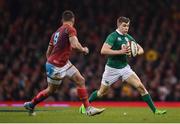 10 March 2017; Garry Ringrose of Ireland in action against Rhys Webb of Wales during the RBS Six Nations Rugby Championship match between Wales and Ireland at the Principality Stadium in Cardiff, Wales. Photo by Stephen McCarthy/Sportsfile