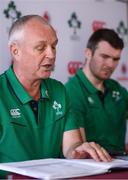 13 March 2017; Ireland team manager Paul Dean and Peter O'Mahony, right, during an Ireland Rugby press conference at Carton House in Maynooth, Co. Kildare. Photo by Stephen McCarthy/Sportsfile