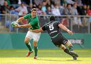 18 August 2011; Paddy Wallace, Ireland Select XV, is tackled by Mick Kearney, Connacht. Rugby Warm-Up Game, Ireland Select XV v Connacht, Donnybrook Stadium, Donnybrook, Dublin. Picture credit: Matt Browne / SPORTSFILE