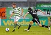 18 August 2011; Pat Sullivan, Shamrock Rovers, in action against Sasa Ilic, Partizan Belgrade. UEFA Europa League Play-off Round, 1st Leg, Shamrock Rovers v Partizan Belgrade, Tallaght Stadium, Tallaght, Co. Dublin. Picture credit: Brian Lawless / SPORTSFILE