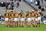 7 August 2011; The Kilkenny players stand for the National Anthem. GAA Hurling All-Ireland Senior Championship Semi-Final, Kilkenny v Waterford, Croke Park, Dublin. Picture credit: Ray McManus / SPORTSFILE