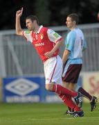 19 August 2011; Derek Doyle, St Patrick's Athletic, celebrates after scoring his side's first goal. Airtricity League Premier Division, St Patrick's Athletic v Drogheda United, Richmond Park, Dublin. Photo by Sportsfile