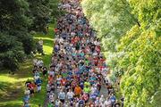 20 August 2011; A general view of competitors, in the early stages, as they make their way through the Park during the National Lottery Frank Duffy 10 Mile race, Phoenix Park, Dublin. Picture credit: Pat Murphy / SPORTSFILE