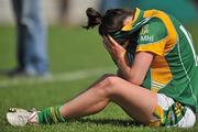 20 August 2011; A dejected Vivienne McCormack, Meath, at the end of the game. TG4 All-Ireland Ladies Senior Football Championship Quarter-Final, Meath v Monaghan, St Brendan's Park, Birr, Co. Offaly. Picture credit: David Maher / SPORTSFILE