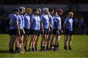 12 March 2017; The Dublin 'first 15' stand for the playing of the National Anthem before the Allianz Hurling League Division 1A Round 4 match between Clare and Dublin at Cusack Park in Ennis, Co. Clare. Photo by Ray McManus/Sportsfile