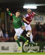 13 March 2017; John Dunleavy of Cork City in action against Raffaele Cretaro of Sligo Rovers during the SSE Airtricity League Premier Division match between Cork City and Sligo Rovers at Turners Cross in Cork. Photo by Eóin Noonan/Sportsfile