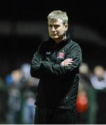 13 March 2017; Dundalk manager Stephen Kenny during the SSE Airtricity League Premier Division match between Derry City and Dundalk at Maginn Park in Buncrana, Donegal. Photo by Oliver McVeigh/Sportsfile