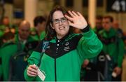 14 March 2017; Team Ireland's Lorraine Whelan, a member of Kilternan Karvers Special Olympics Club, from Delgany, Co. Wicklow, pictured at Dublin Airport prior to their departure for the 2017 Special Olympics World Winter Games in Austria. Dublin Airport, Dublin. Photo by Ray McManus/Sportsfile
