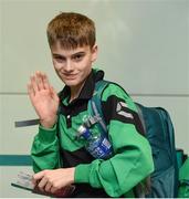 14 March 2017; Team Ireland's Caolan McConville, a member of Skiability Special Olympics Club, from Aghagallon, Co. Armagh, pictured at Dublin Airport prior to their departure for the 2017 Special Olympics World Winter Games in Austria. Dublin Airport, Dublin. Photo by Ray McManus/Sportsfile