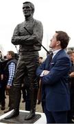 14 March 2017; Former jockey A.P. McCoy admires his new statue which was unveiled prior to the Cheltenham Racing Festival at Prestbury Park, in Cheltenham, England. Photo by Cody Glenn/Sportsfile
