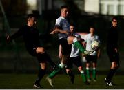 13 March 2017; Shane Daly-Butz of Colleges and Universities in action against Aidan Friel of Defence Forces during the Colleges & Universities and Defence Forces match at Home Farm FC, in Whitehall, Dublin. Photo by David Fitzgerald/Sportsfile
