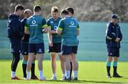 14 March 2017; Ireland head coach Joe Schmidt, right, during squad training at Carton House in Maynooth, Co Kildare. Photo by Brendan Moran/Sportsfile