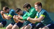 14 March 2017; Jared Payne of Ireland, 2nd from right, during squad training at Carton House in Maynooth, Co Kildare. Photo by Brendan Moran/Sportsfile