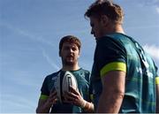 14 March 2017; Iain Henderson, left, and Jamie Heaslip of Ireland during squad training at Carton House in Maynooth, Co Kildare. Photo by David Fitzgerald/Sportsfile