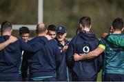 14 March 2017; Ireland head coach Joe Schmidt talks to the players during squad training at Carton House in Maynooth, Co Kildare. Photo by David Fitzgerald/Sportsfile