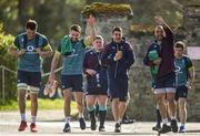 14 March 2017; Ireland players from left, Quinn Roux, Conor Murray, Tiernan O'Halloran and Simon Zebo arrive ahead of squad training at Carton House in Maynooth, Co. Kildare. Photo by David Fitzgerald/Sportsfile