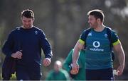 14 March 2017; Peter O'Mahony, left, and Sean O'Brien of Ireland arrive ahead of squad training at Carton House in Maynooth, Co Kildare. Photo by David Fitzgerald/Sportsfile