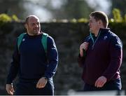 14 March 2017; Rory Best, left, and Tadhg Furlong of Ireland arrive prior to squad training at Carton House in Maynooth, Co Kildare. Photo by David Fitzgerald/Sportsfile