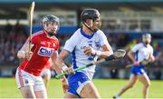 12 March 2017; Maurice Shanahan of Waterford in action against Damian Cahalane of Cork during the Allianz Hurling League Division 1A Round 4 match between Waterford and Cork at Walsh Park in Waterford. Photo by Stephen McCarthy/Sportsfile