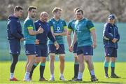 14 March 2017; Ireland players, from left, Jonathan Sexton, Conor Murray, Rory Best, Jamie Heaslip, CJ Stander and Jack McGrath during squad training at Carton House in Maynooth, Co Kildare. Photo by Brendan Moran/Sportsfile