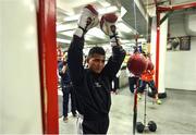 14 March 2017; Román Gonzalez during a workout session at Mendez Boxing Gym in New York, USA. Photo by Ramsey Cardy/Sportsfile