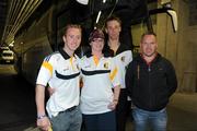 7 August 2011; Ayeisha Grogan, from Lisdowney, Co Kilkenny, meets Kilkenny stars left to right, James 'Cha' Fitzpatrick, captain Brian Hogan, and PJ Ryan after the game. Aleisha had spent 42 days in a coma after a road traffic accident in October 2010. This was her first visit to Croke park since the accident. GAA Hurling All-Ireland Senior Championship Semi-Final, Kilkenny v Waterford, Croke Park, Dublin. Picture credit: Ray McManus / SPORTSFILE