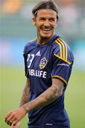 20 August 2011; David Beckham, LA Galaxy, before the start of the game. MLS, LA Galaxy v San Jose Earthquakes, The Home Depot Center, Carson, California, USA. Picture credit: Jake Roth / SPORTSFILE
