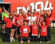 20 August 2011; The FM104 team before the National Lottery Frank Duffy 10 Mile race, Phoenix Park, Dublin. Picture credit: Pat Murphy / SPORTSFILE