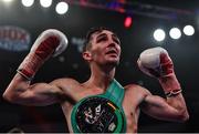 10 March 2017; Jamie Conlan after defeating Yarder Cardoza in their WBC International Silver super-flyweight bout in the Waterfront Hall in Belfast. Photo by Ramsey Cardy/Sportsfile