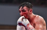 10 March 2017; Jamie Conlan in action against Yarder Cardoza during their WBC International Silver super-flyweight bout in the Waterfront Hall in Belfast. Photo by Ramsey Cardy/Sportsfile