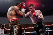 10 March 2017; Paddy Barnes, right, in action against Adrian Dimas Garzon during their flyweight bout in the Waterfront Hall in Belfast. Photo by Ramsey Cardy/Sportsfile