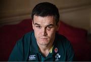 16 March 2017; Jonathan Sexton poses for a portrait before an Ireland rugby press conference at Carton House in Maynooth, Co Kildare. Photo by Stephen McCarthy/Sportsfile