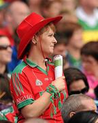 21 August 2011; A rather anxious Mayo supporter at the GAA Football All-Ireland Football Championship Semi-Finals. Croke Park, Dublin. Picture credit: Ray McManus / SPORTSFILE