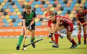 21 August 2011; Alexandra Speers, captain, Ireland, in action against Helene Delmee, Belgium. GANT EuroHockey Nations Women's Championships 2011, Ireland v Belgium, Warsteiner HockeyPark, Mönchengladbach, Germany. Picture credit: Diarmuid Greene / SPORTSFILE