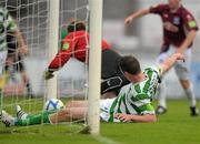 21 August 2011; Ciaran Kilduff, Shamrock Rovers, scores his side's third goal. Airtricity League Premier Division, Galway United v Shamrock Rovers, Terryland Park, Galway. Photo by Sportsfile